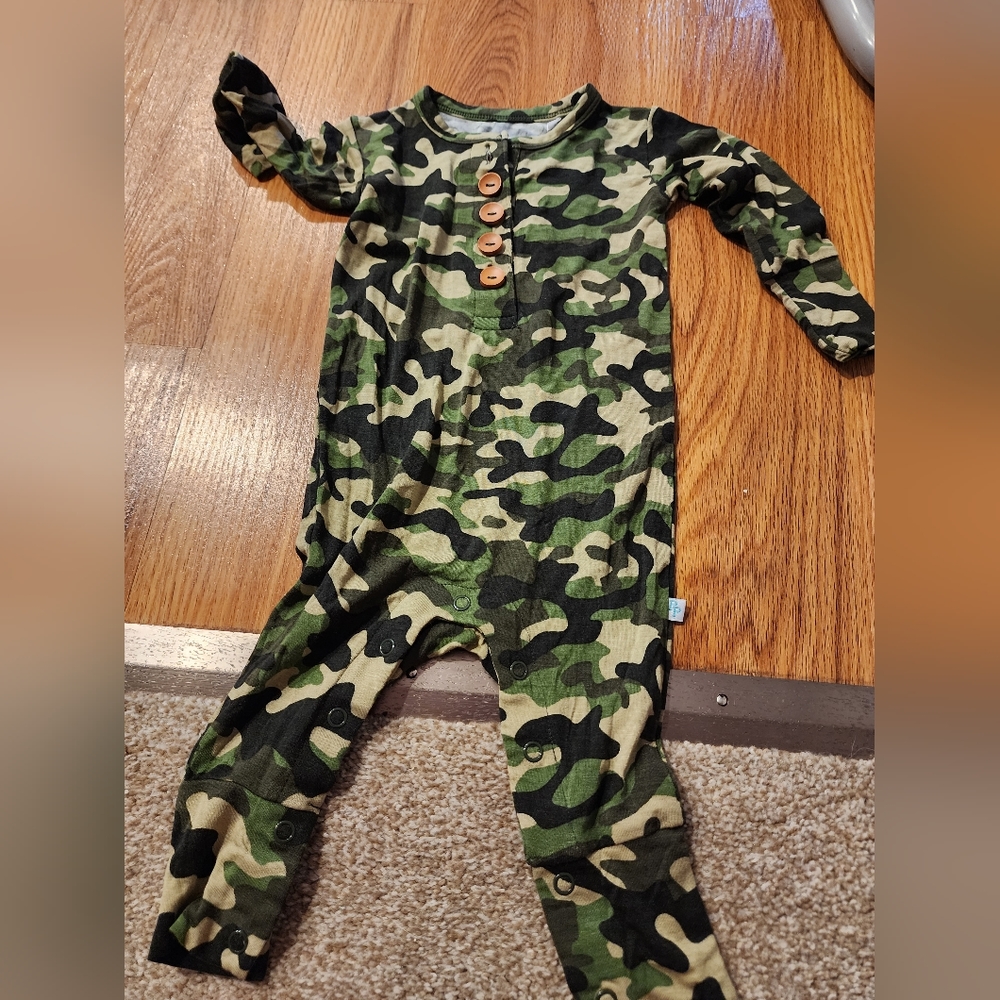 Posh peanut bamboo sleepsuit boys